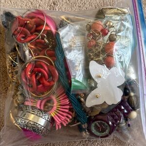 Large Zip Lock Bag of Jewelry